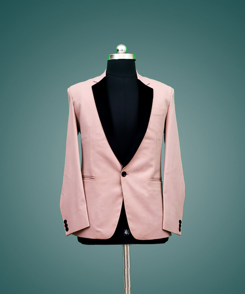 Front View Of Baby Pink Colour Blazer
