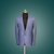 Front View Of Blue Striped Blazer Mens