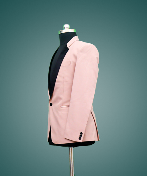 Side View Of Baby Pink Colour Blazer