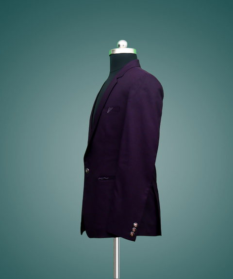 Left Side View Of Magenta Blazer