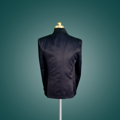 Navy Blue Designer Suit with Hand Work