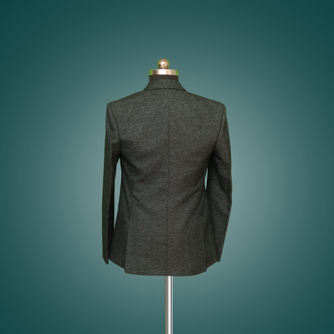 Back View Of Olive Green Colour Blazer