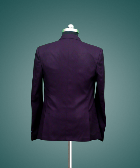 Back View Of Magenta Blazer