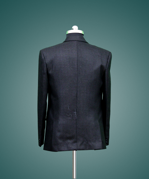 Back View Of Black Structured Blazer